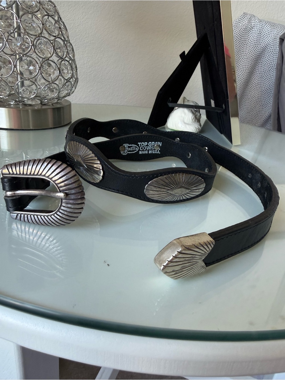 Justin Man’s Woman’s Belt Black Belt 30